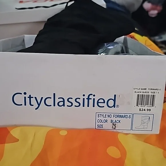 NIB NWT BLACK Suede Boots - Picture 2 of 9